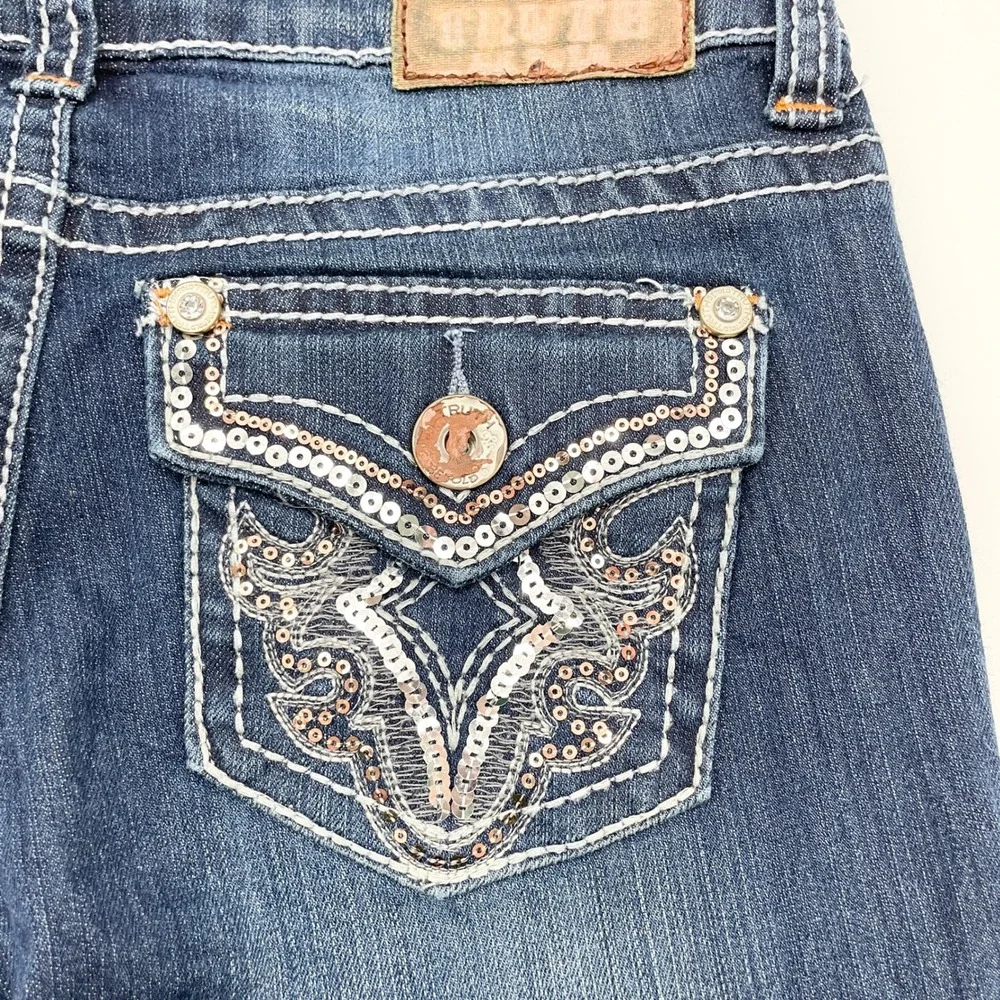 Truth Be Told Low Rise Jeans Size 7 Y2K Western Cowgirl McBling Indie Festival‎